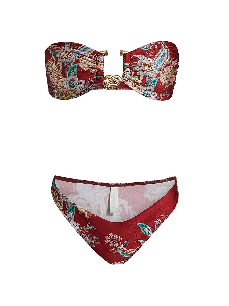 Women's Rhiannon Floral Paisley Bikini - Red Multi Paisley - Size 6