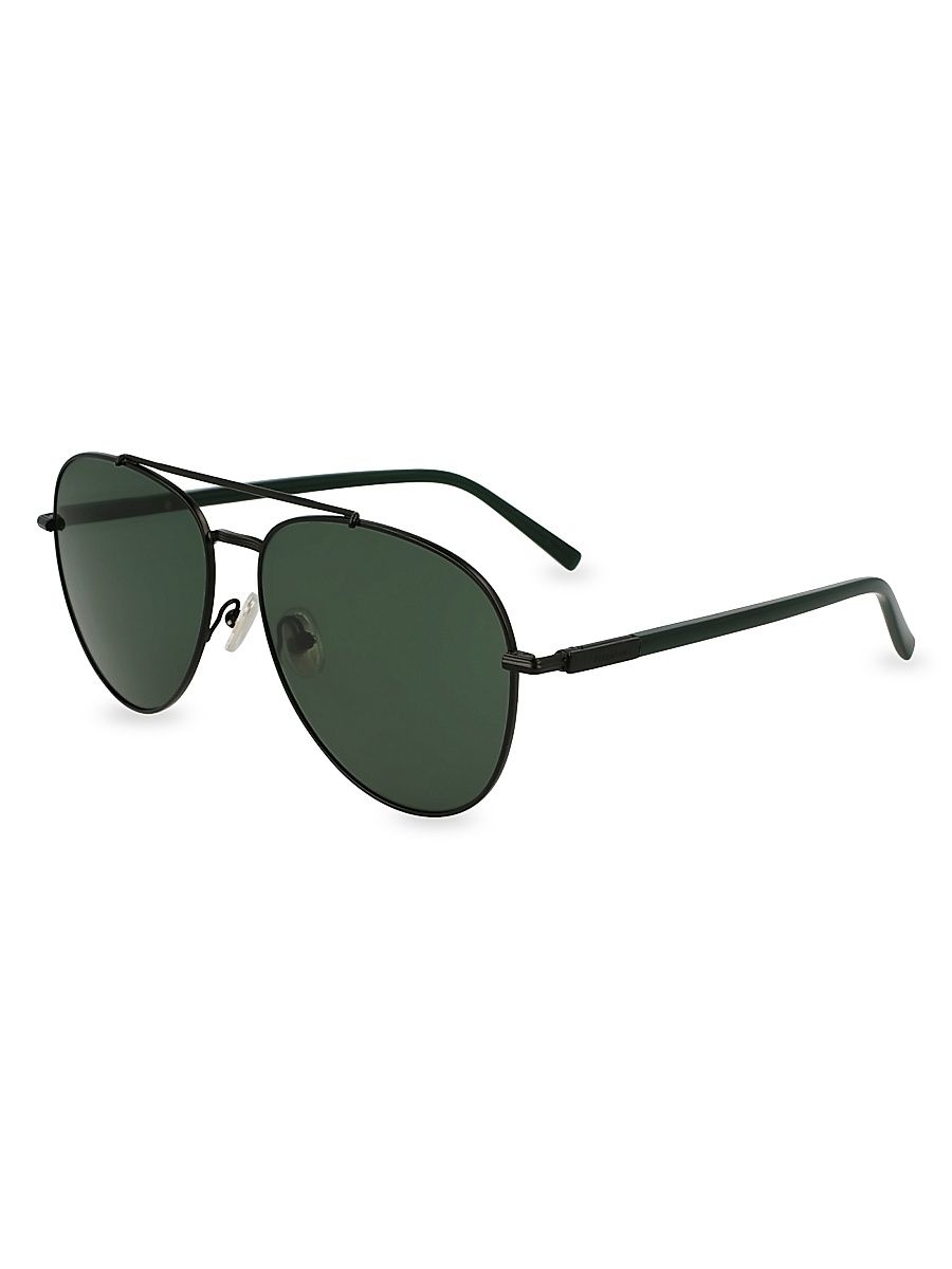 Men's Classic Logo 61MM Aviator Sunglasses - Black Matte Black