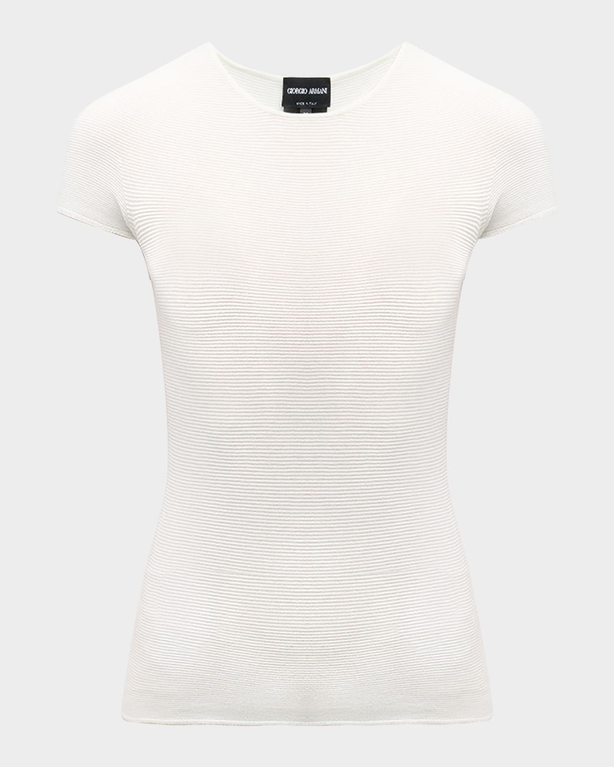 Scoop-Neck Short-Sleeve Ribbed Tee