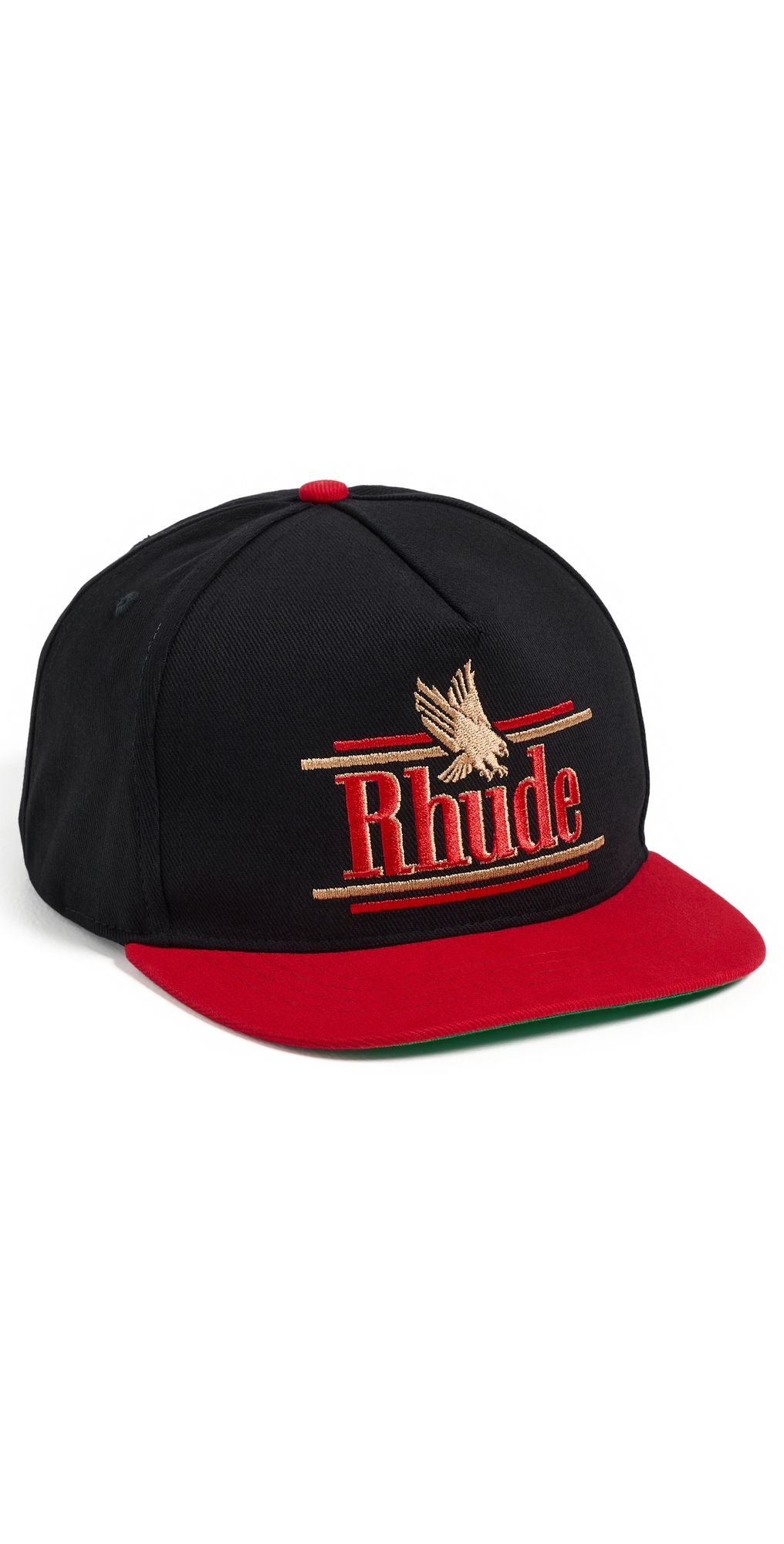 Rhude Rossa Structured Hat Black/Red One Size