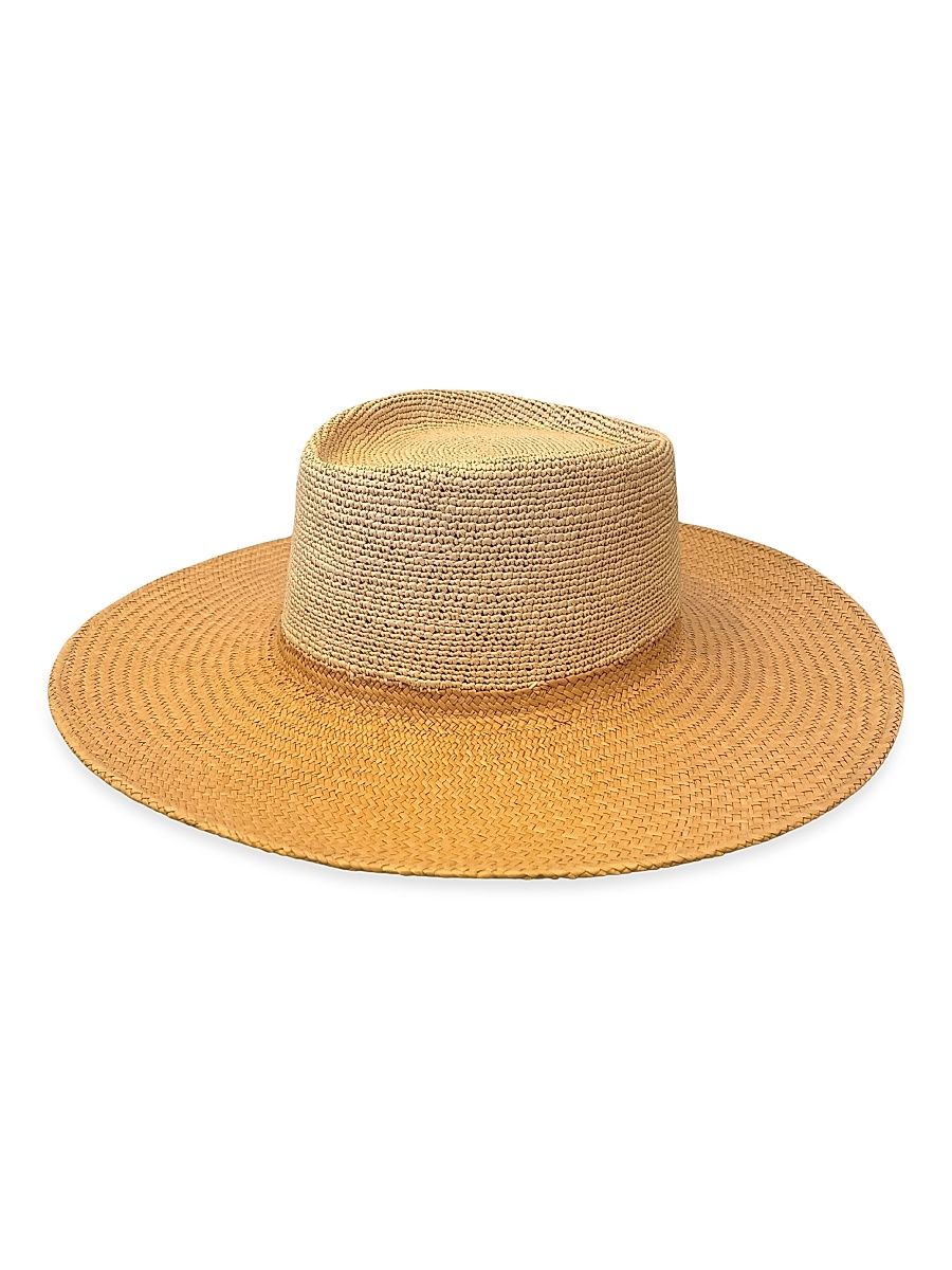Women's Anemone Straw Panama Hat - Butterscotch - Size Small