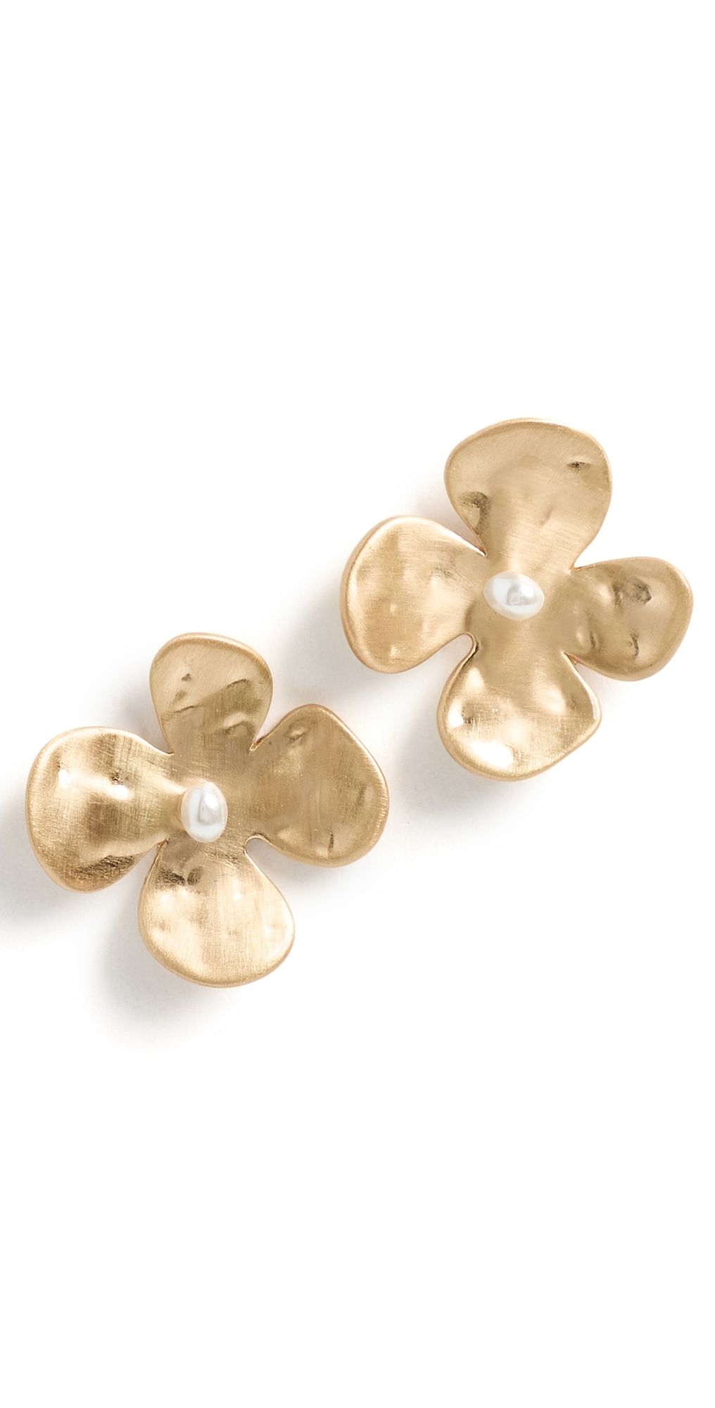 Cult Gaia Lucky Mini Earrings Brushed Brass One Size