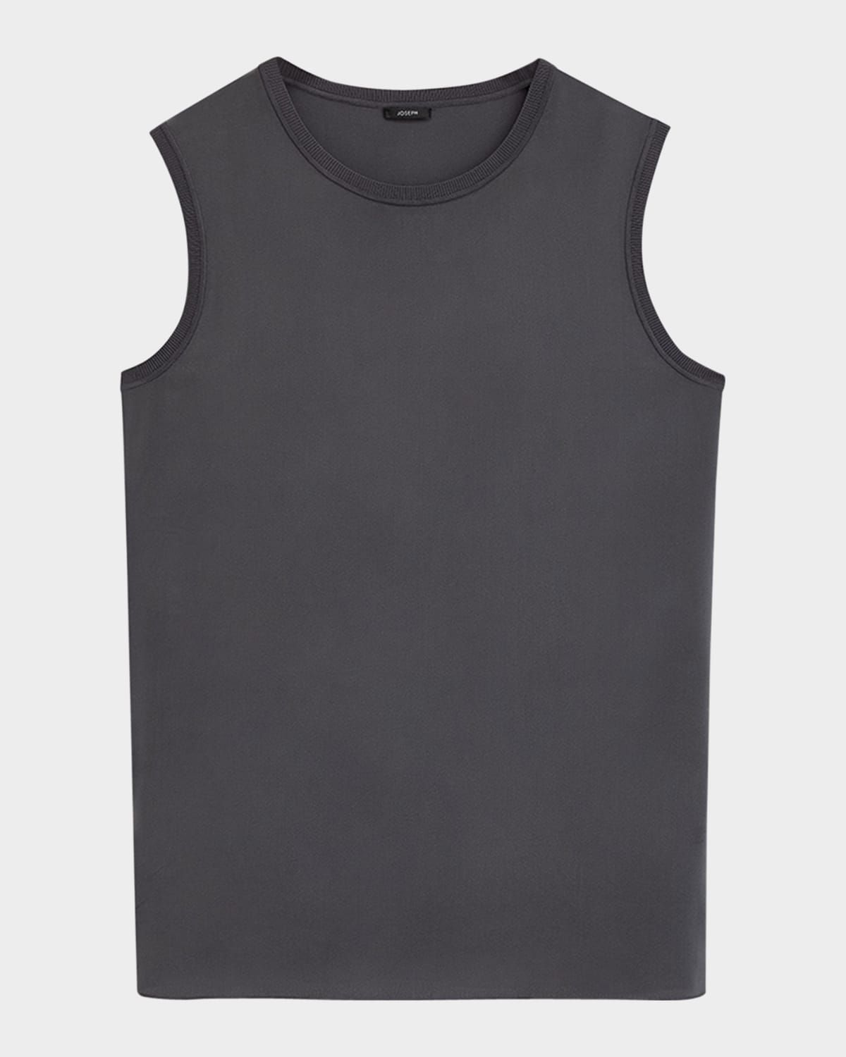 Bley Crewneck Ribbed-Trim Blouse