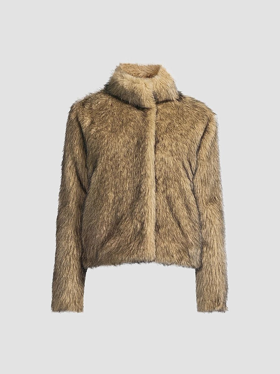 Et Ochs Women's Eugene Faux Fur Jacket - Neutral Multi - Size XL