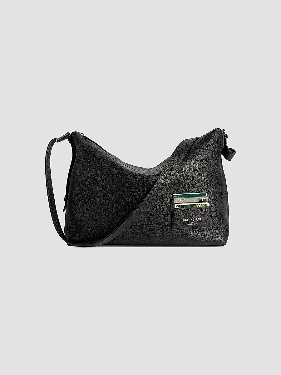 Balenciaga Men's Credit Large Messenger Bag - Black