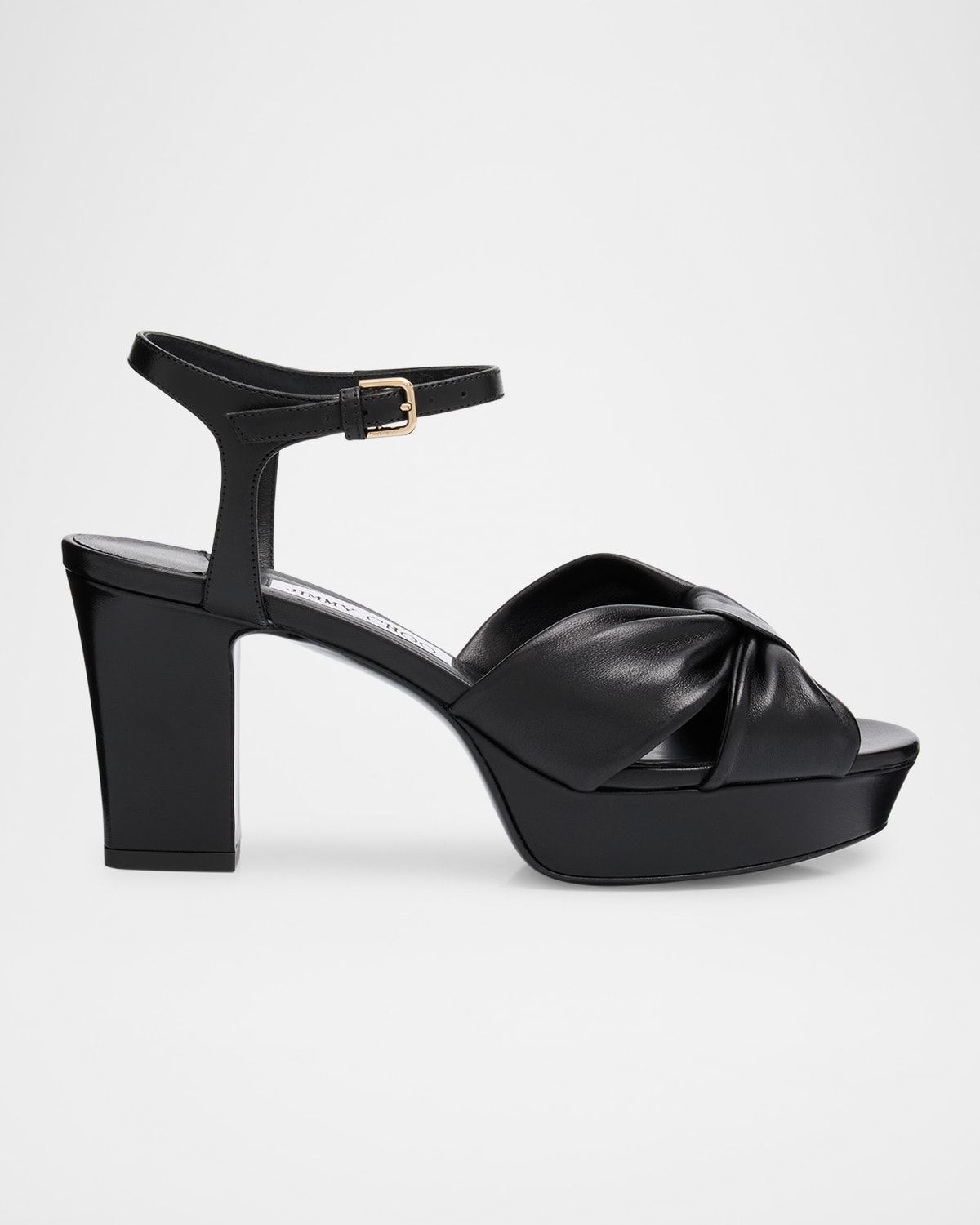 Heloise Leather Knot Platform Sandals