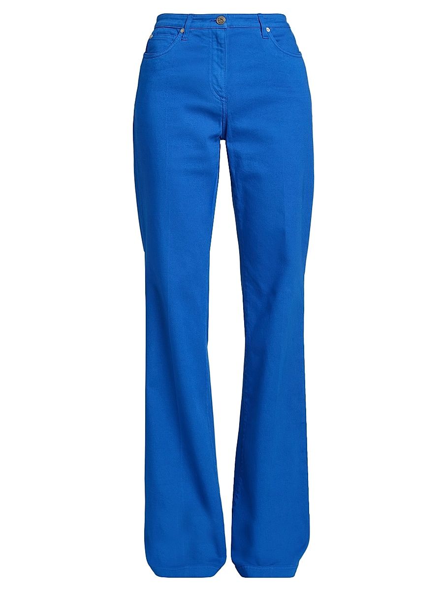 Women's Stretch Cotton Bootcut Pants - Blue - Size 32