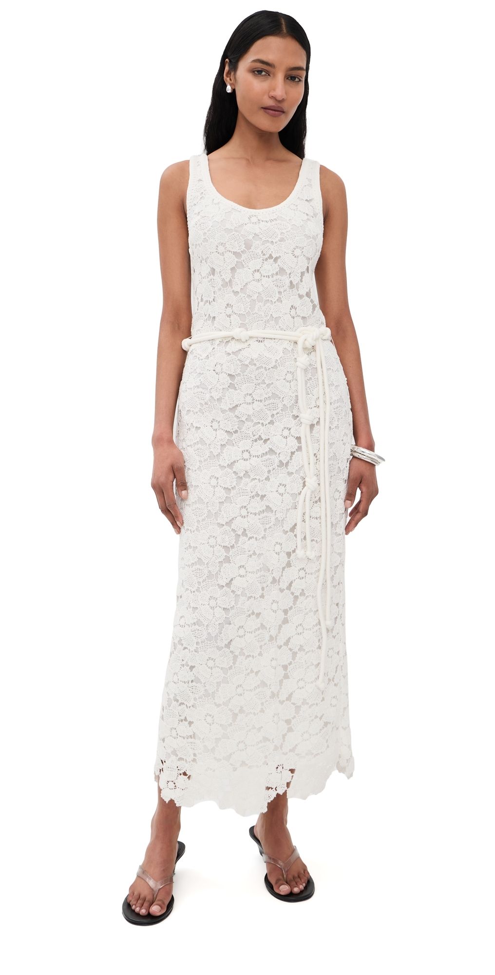 SIMKHAI Eloise Lace Maxi Dress Ivory L