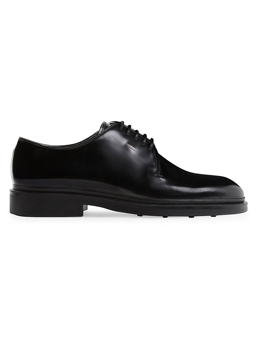 Men's Tag Leather Derbys - Nero - Size 13