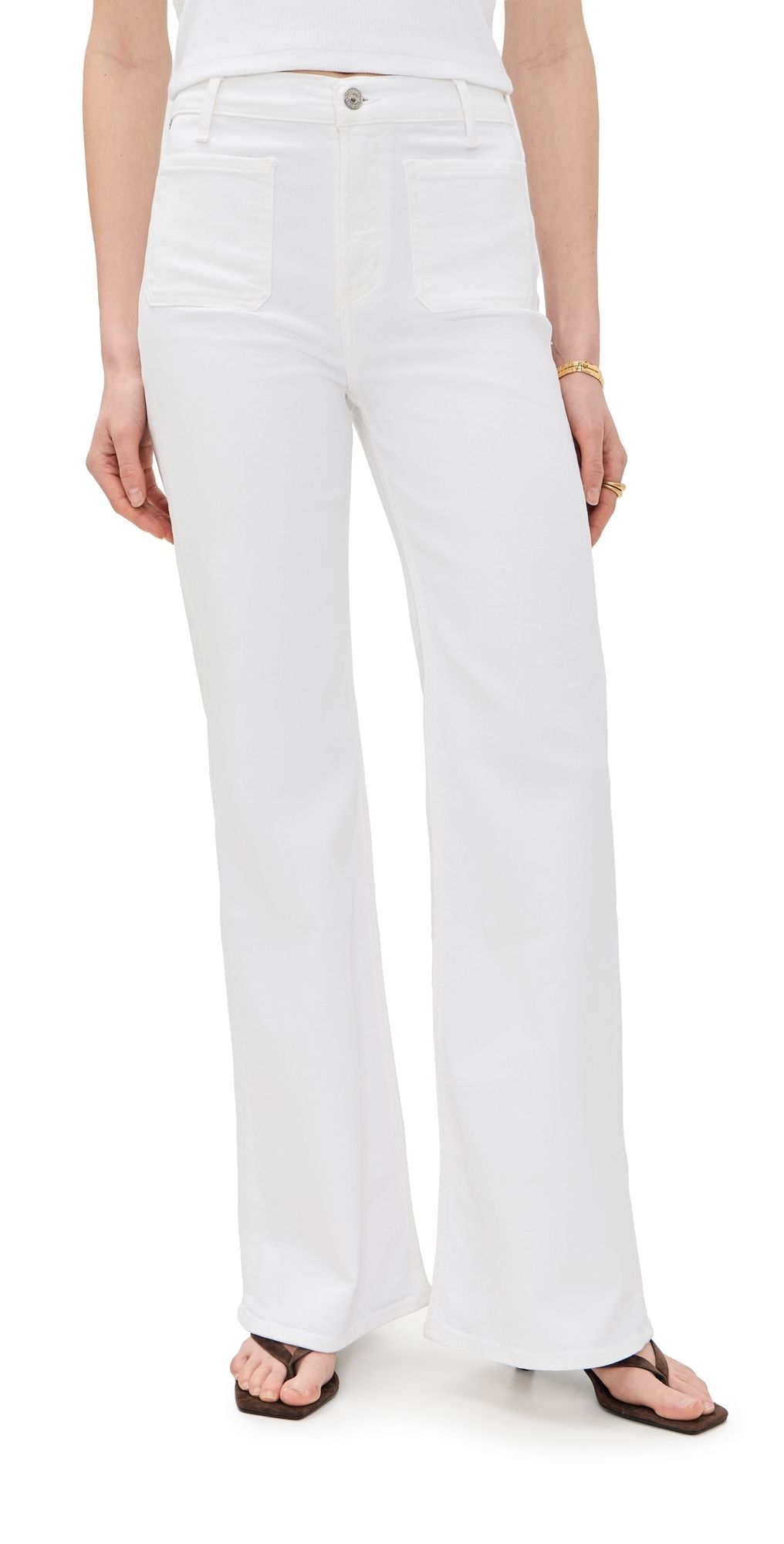 Citizens of Humanity Kimberly Patch Pocket Flare Jeans Soft White 26