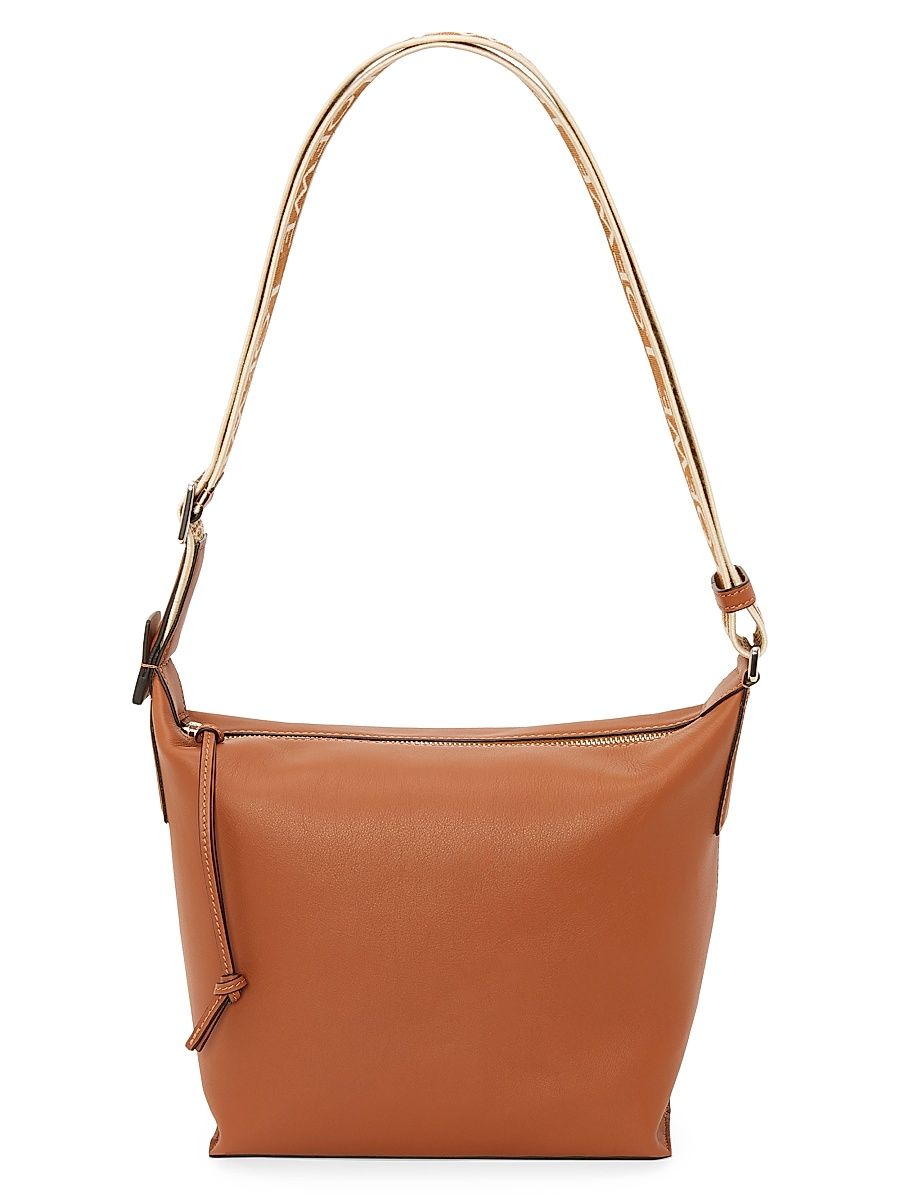 LOEWE Men's Small Cubi Leather Crossbody Bag - Tan