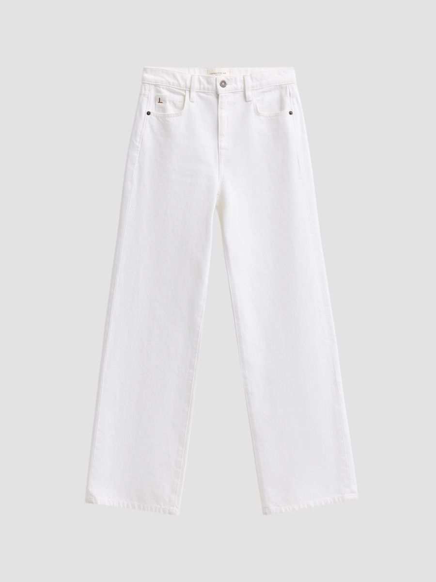 Lafayette 148 New York Women's Wyckoff High-Rise Straight-Leg Jeans - White - Size 28