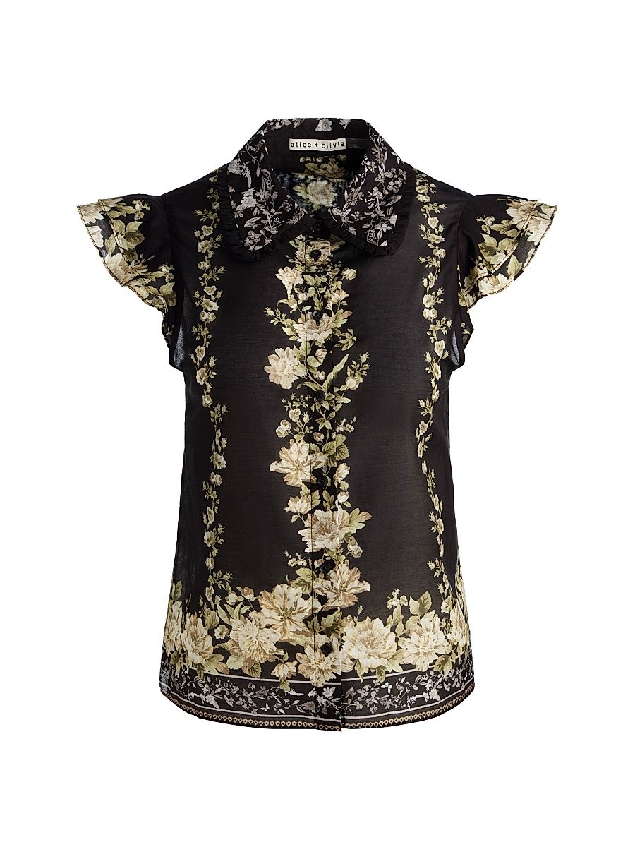 Women's Martel Flutter Sleeve Blouse - Free Falling - Size Medium