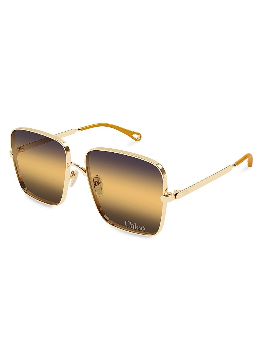 Women's Aly Bold 61MM Square Sunglasses - Gold