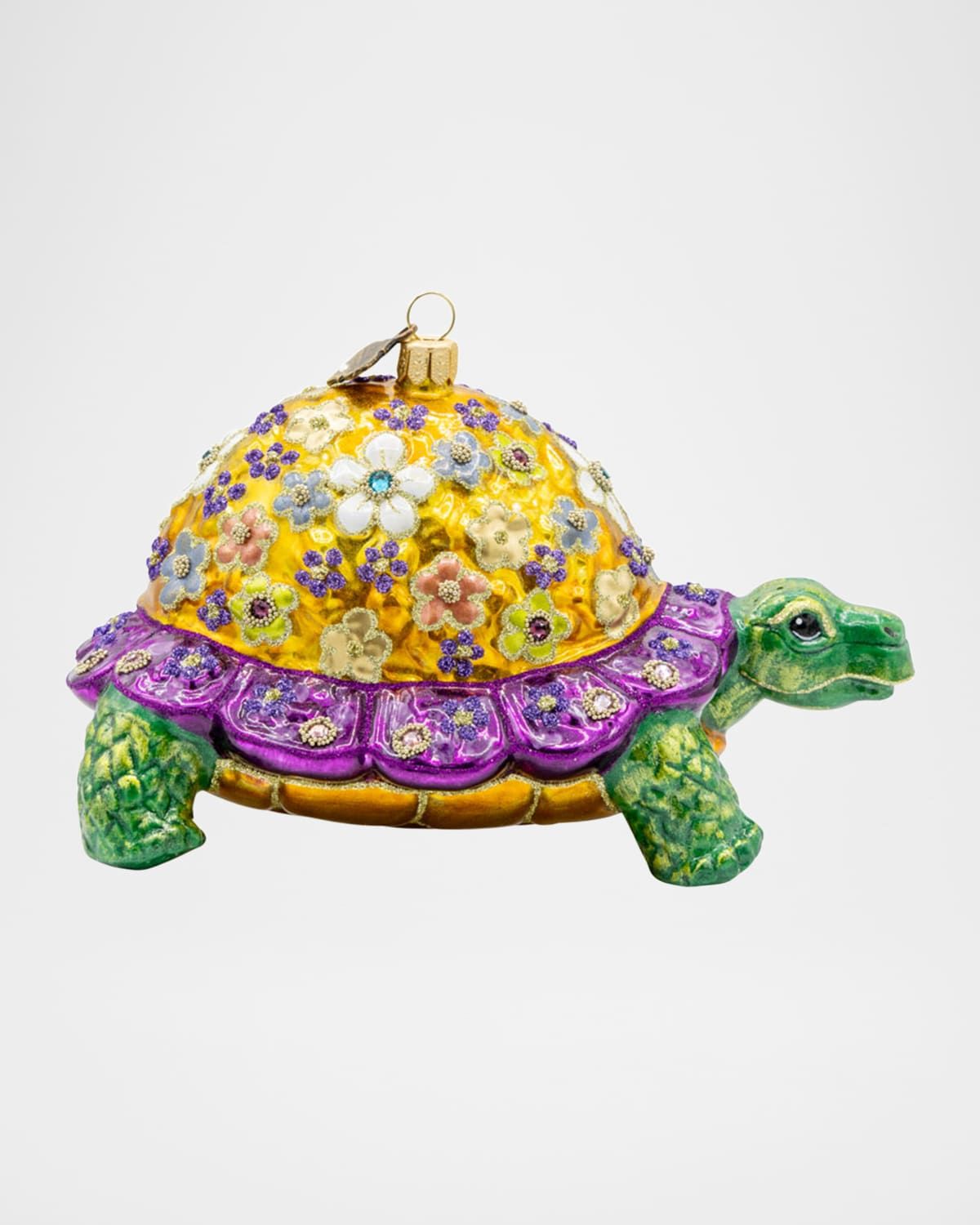 Floral Terrapin Christmas Ornament