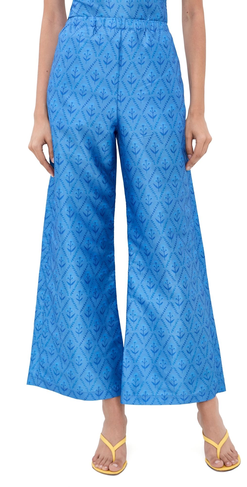 La Maregold The Nicole Pants Sapphire Lattice Floral L