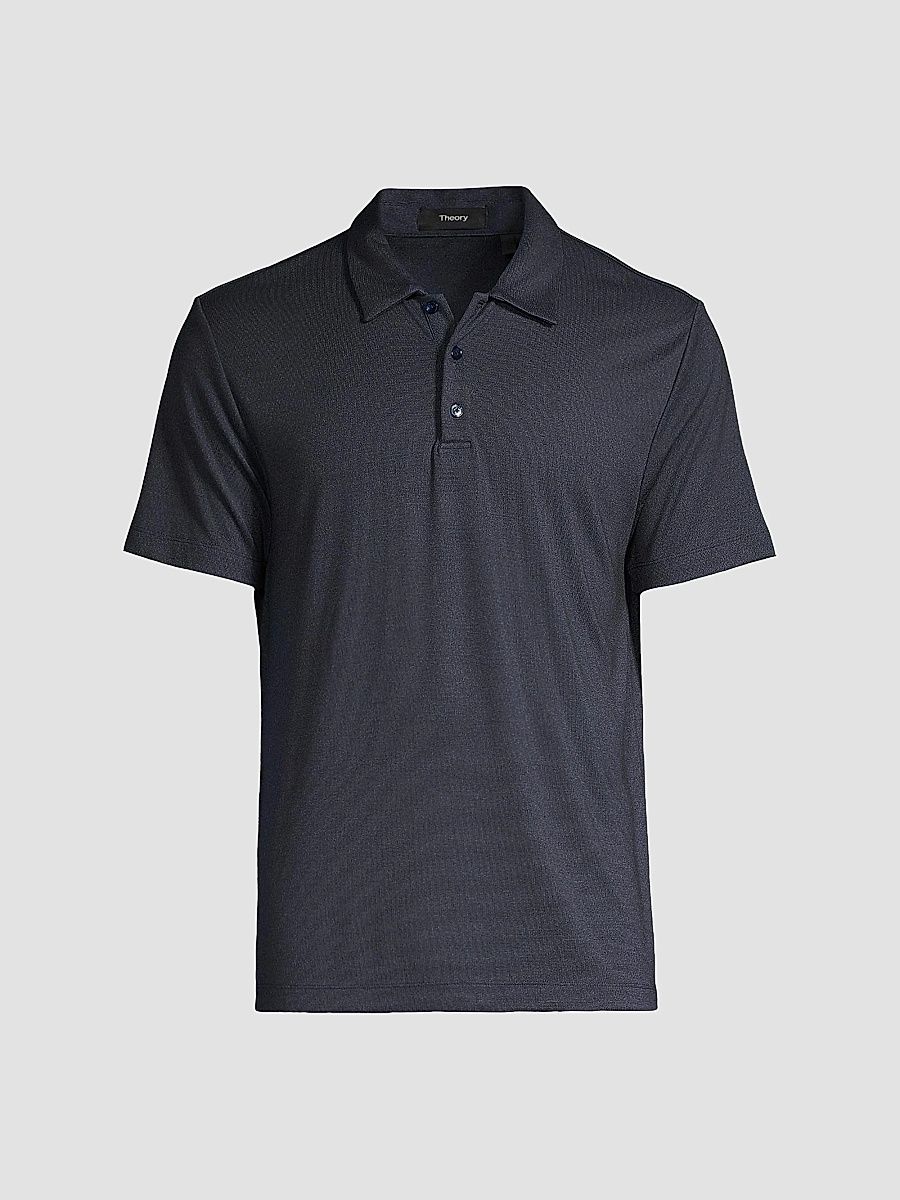 Theory Men's Bron C Anemone Polo Shirt - Eclipse Multi - Size XXL