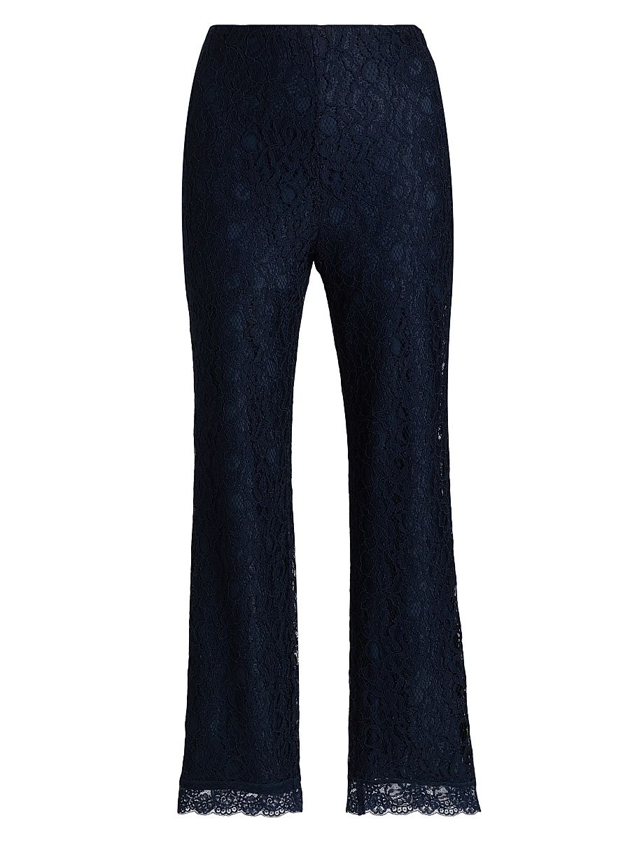 Women's Brett Lace Straight-Leg Pants - Dusk Blue - Size 2