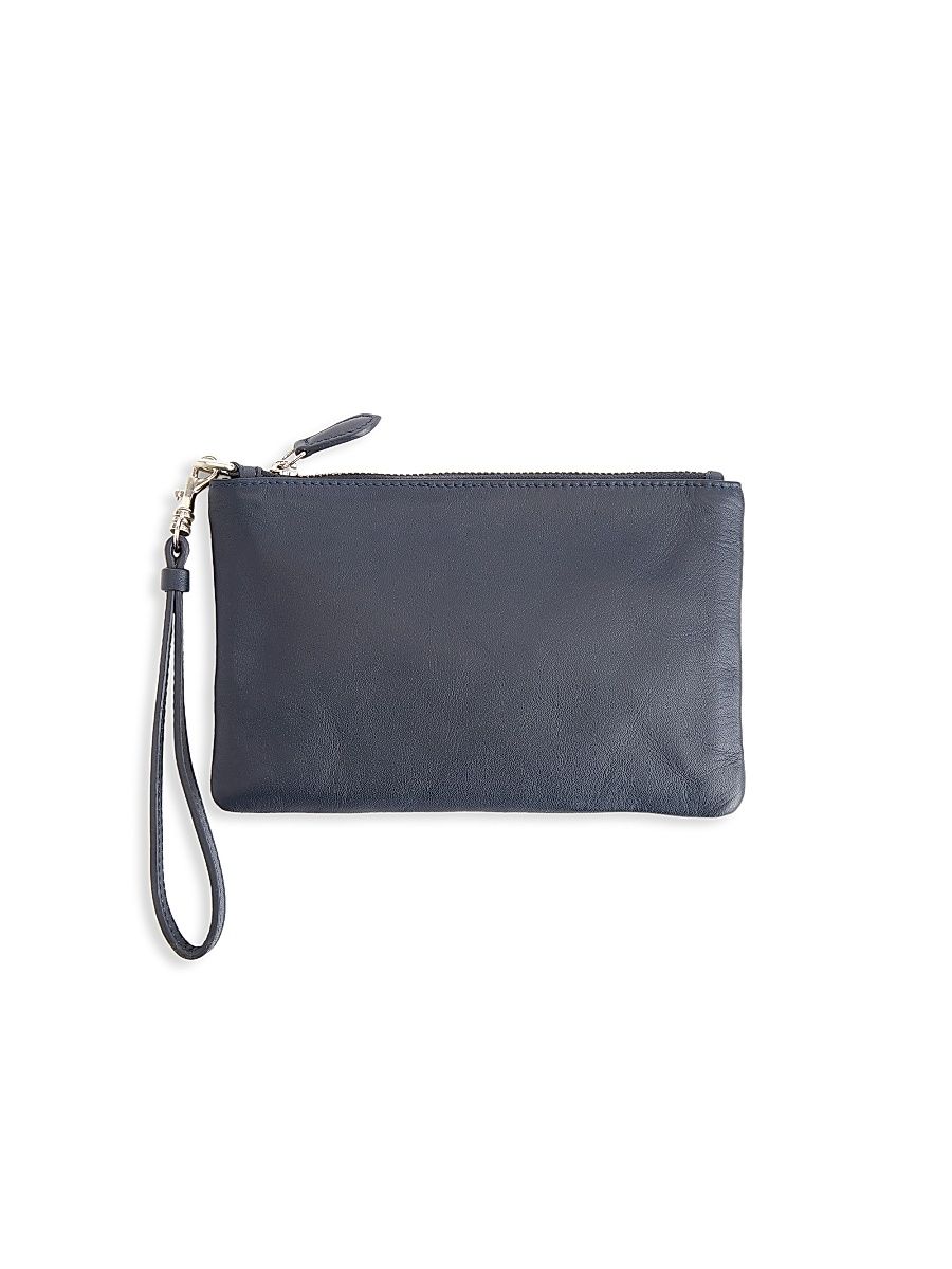 Men's Royce New York Leather Wristlet - Navy Blue