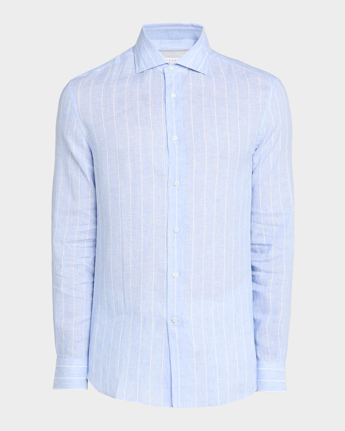Men & apos;s Pinstripe Linen Button-Down Shirt