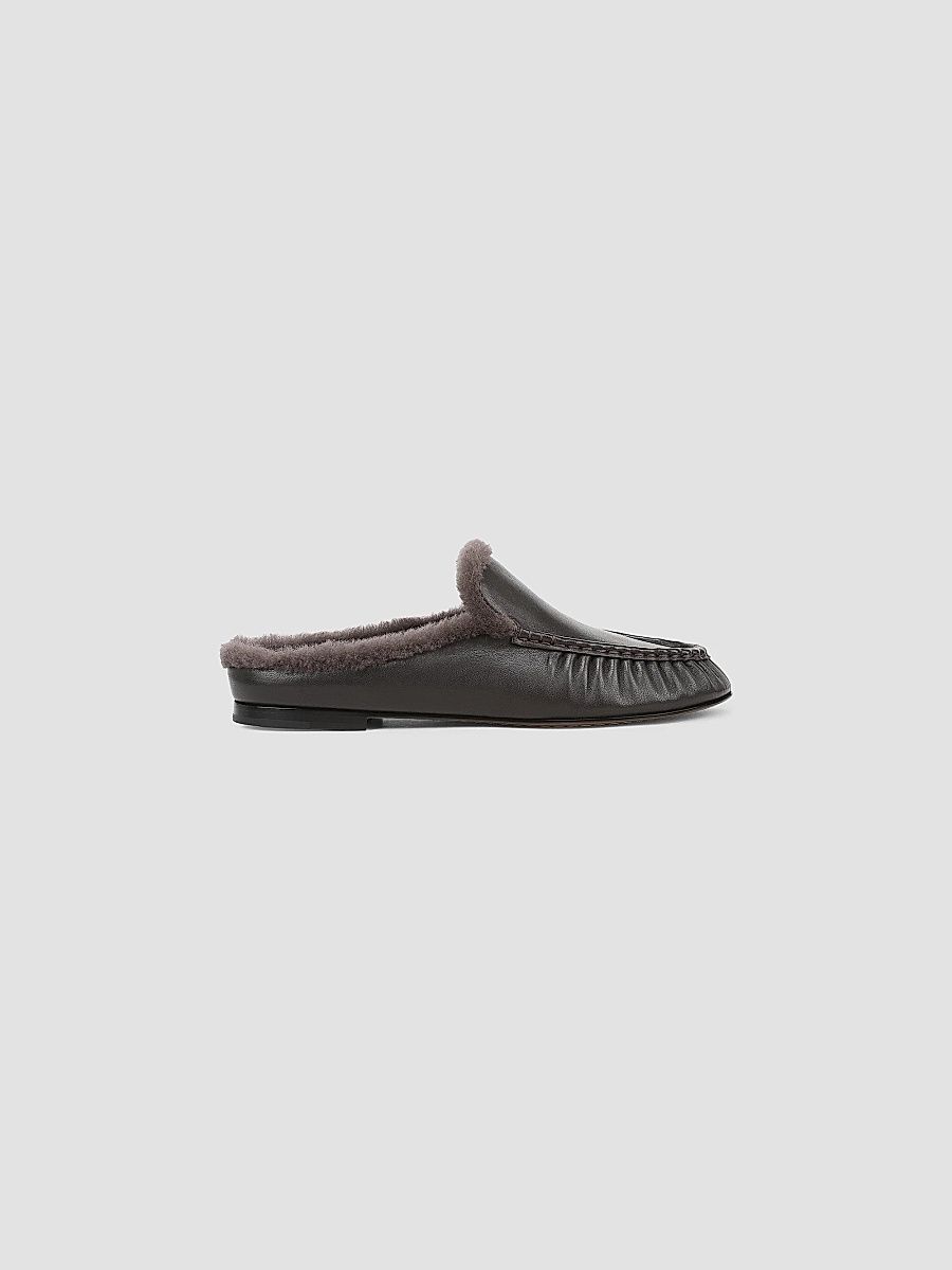 Women's Tevin Shearling Suede Mules - Cinderwood - Size 7