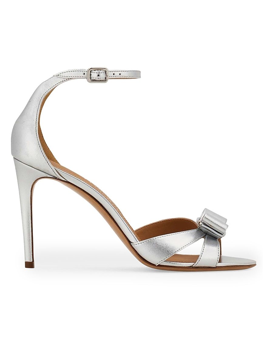 Women's Vara Bow 90MM Sandals - Silver - Size 11