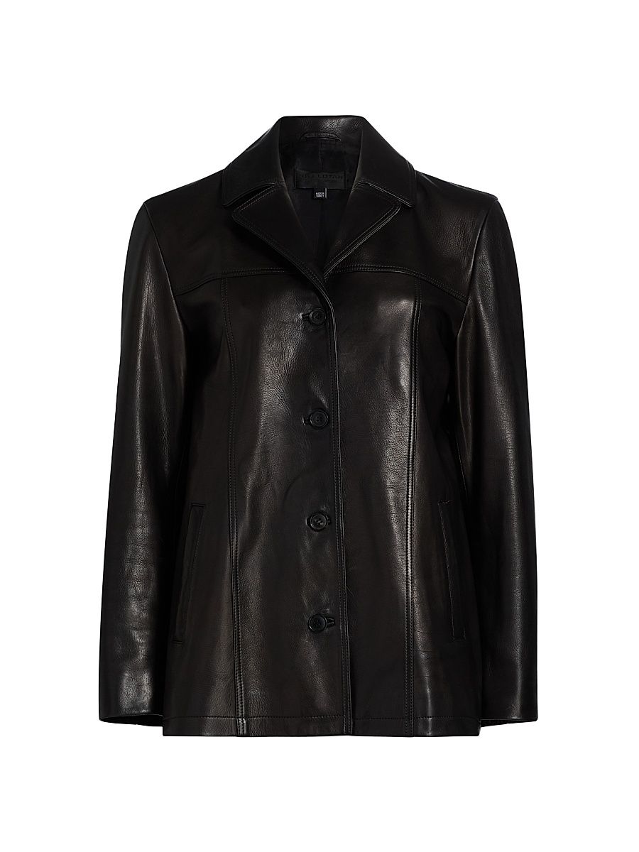 Women's Brett Leather Jacket - Black - Size Large