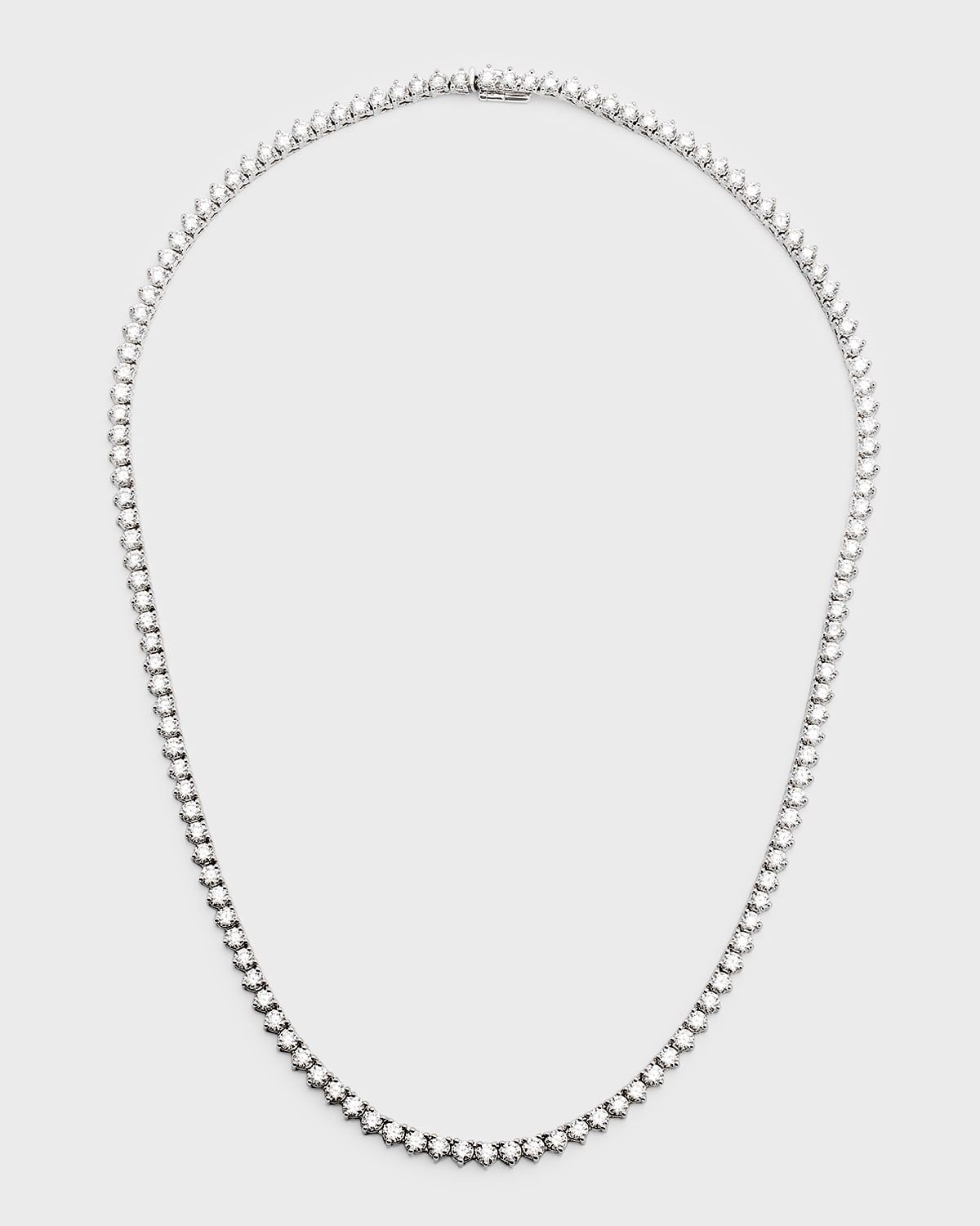 18K White Gold FG-SI1 Diamond Necklace, 18"L, 14.6tcw