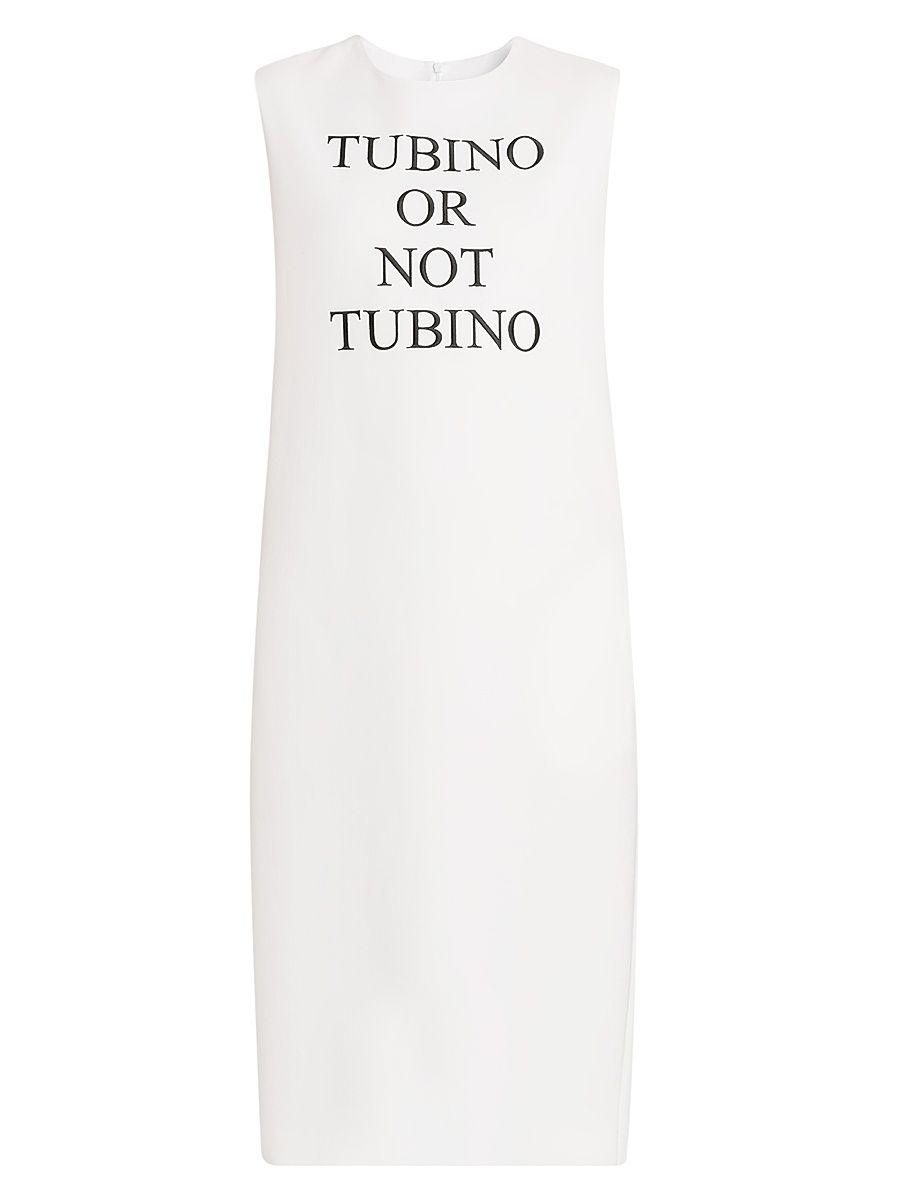 Women's "Tubino Or Not Tubino" Stretch Crepe Midi-Dress - Multi Black - Size 8