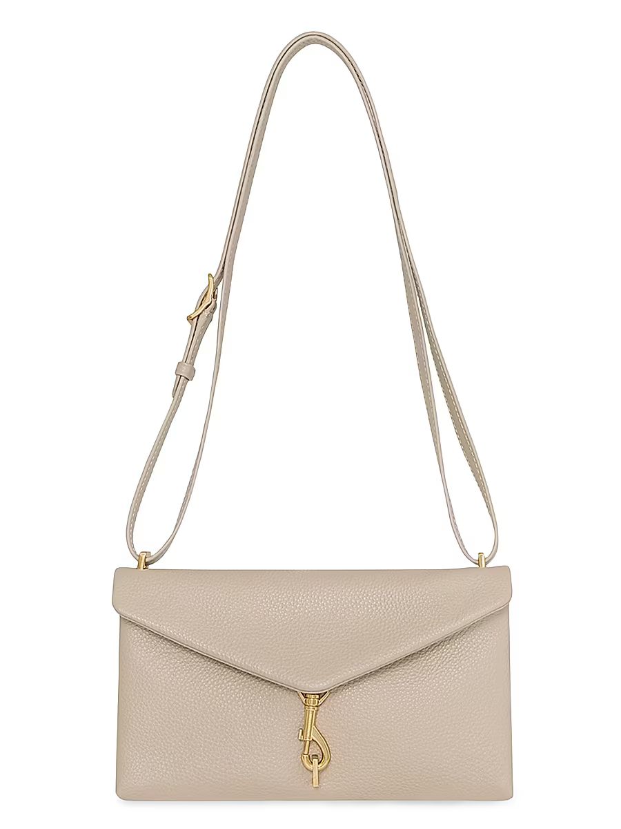Women's Megan East-West Leather Crossbody Bag - Cream