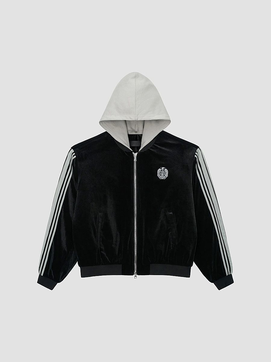 RTA Men's Curva Ultra Rei Bomber Hoodie - Black Crest - Size XXL