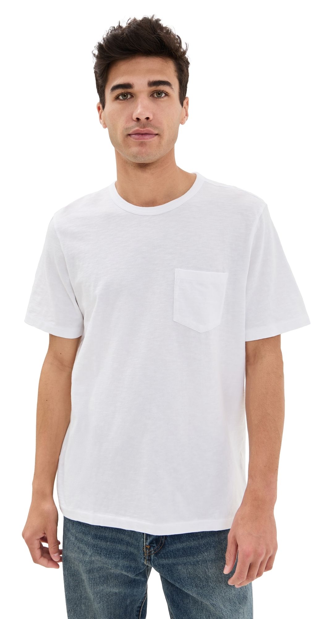 Faherty Sunwashed Pocket Tee White XXL