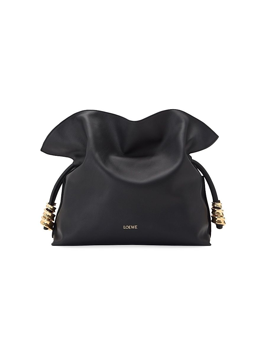 Women's Flamenco Leather Clutch - Black