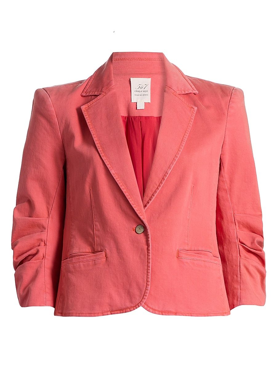 Women's Le Petit Khloe Denim Single-Breasted Blazer - Bisou - Size 16