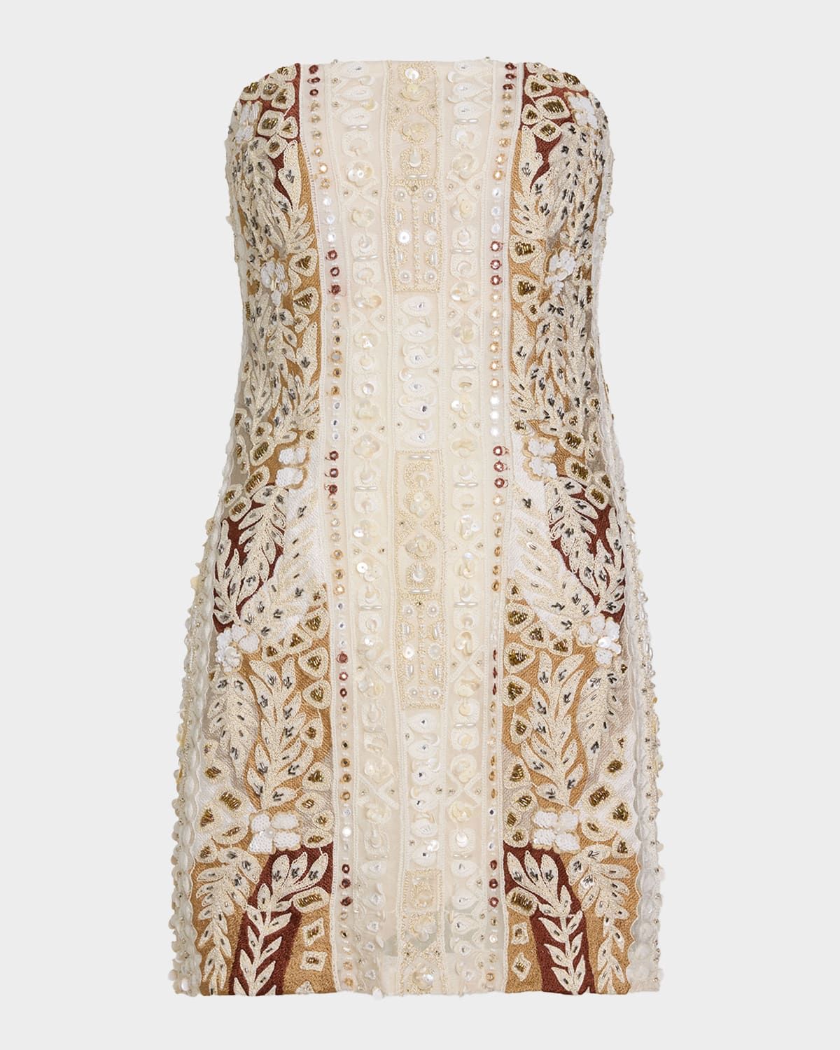Doris Strapless Beaded Mini Dress