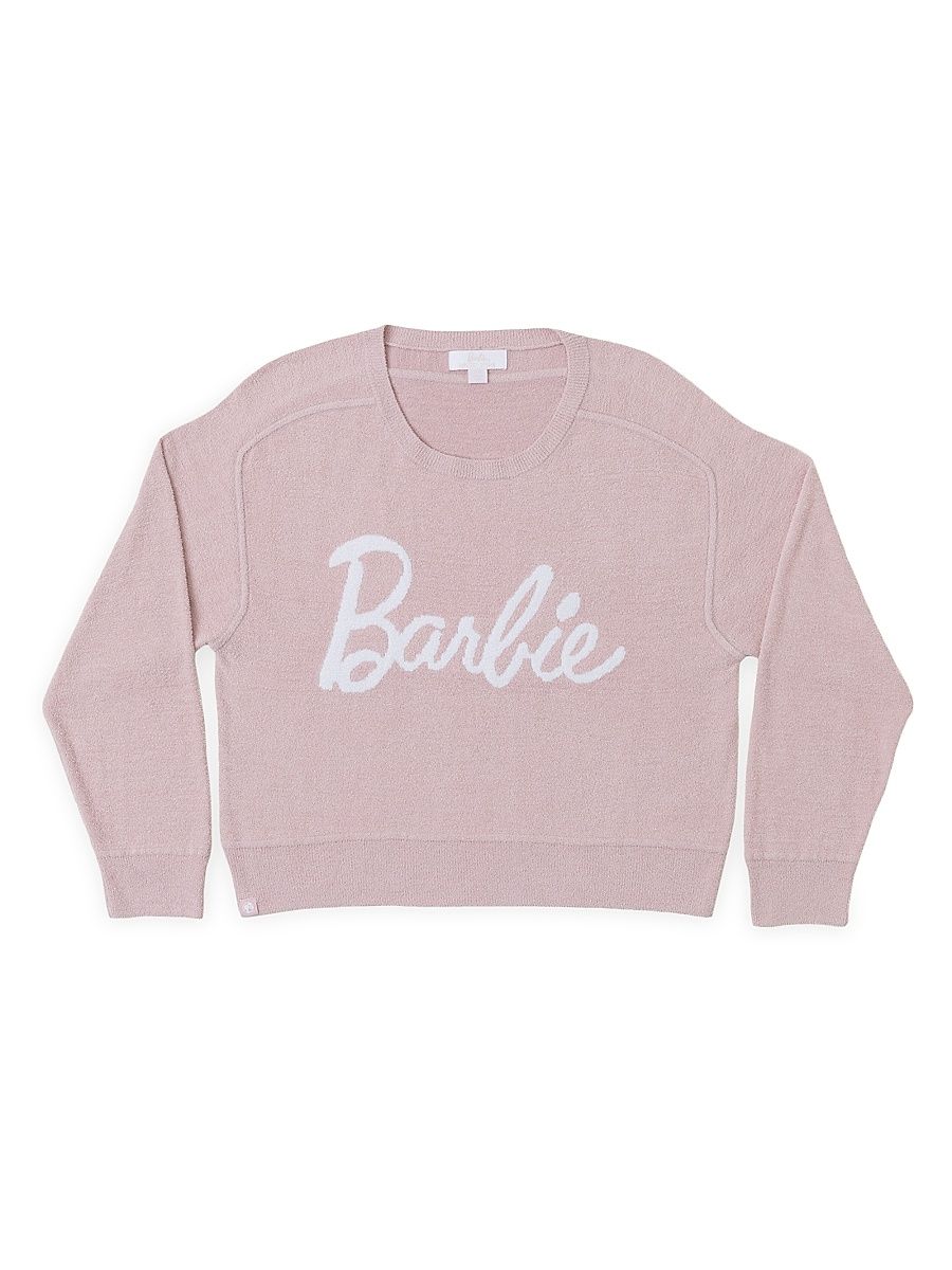 Little Girl's & Girl's Cozychic Barbie Sweatshirt - Dusty Rose - Size 8