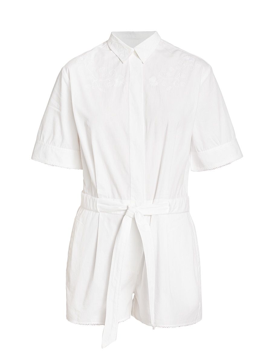 Women's Surplus Tie-Waist Romper - White - Size 0