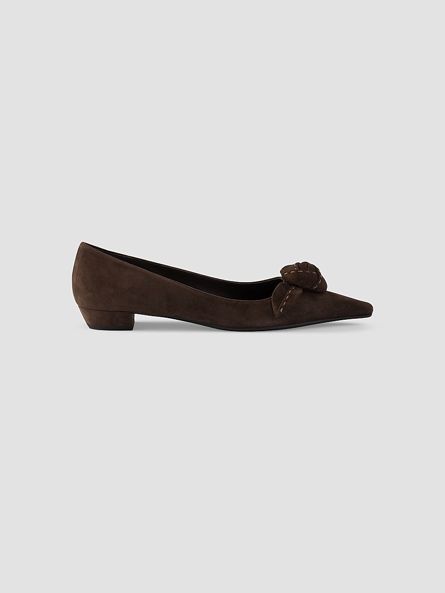 Women's Suede Ballerinas - Brown - Size 11.5