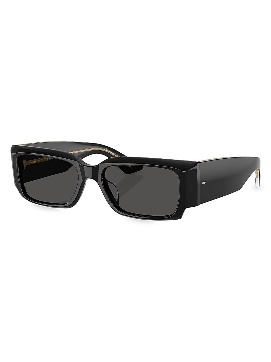 Women's Oliver Peoples x Khaite 54MM Rectangular Sunglasses - Black