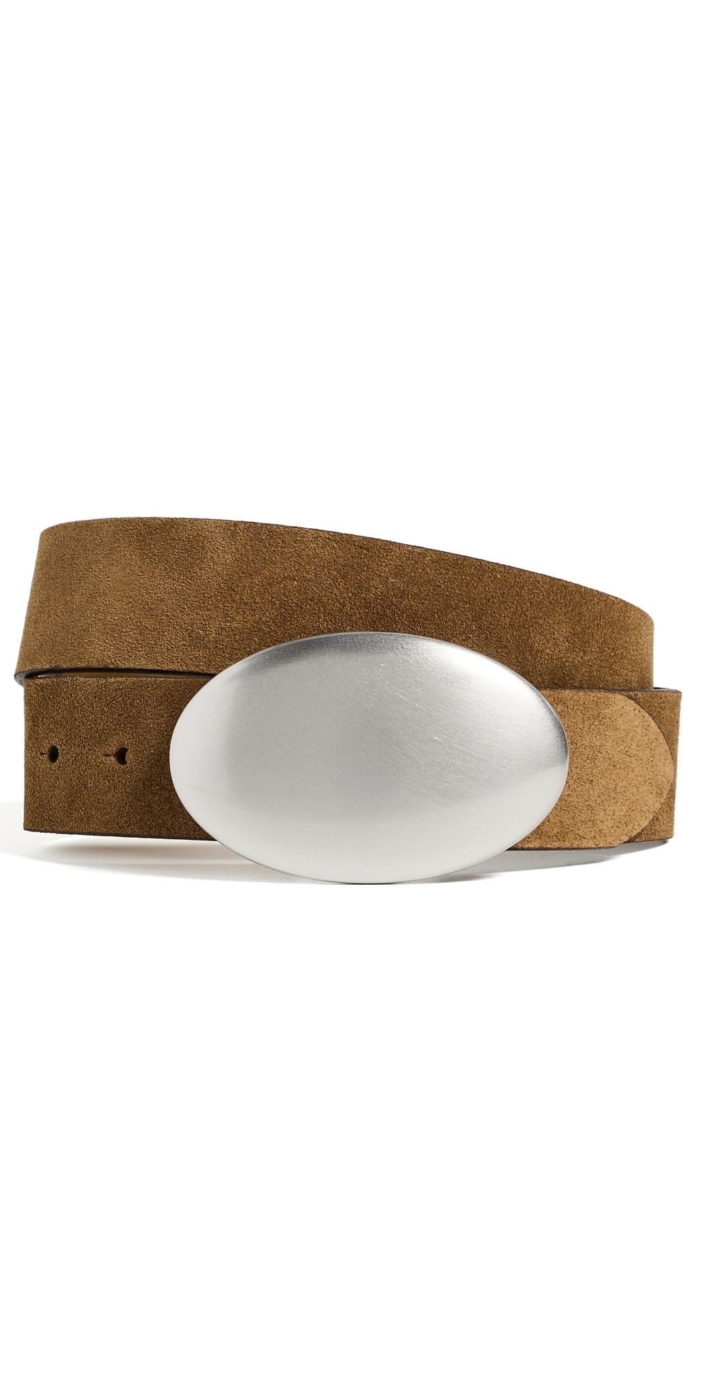 Madewell Oval Plaque Buckle Belt Dark Carob XS