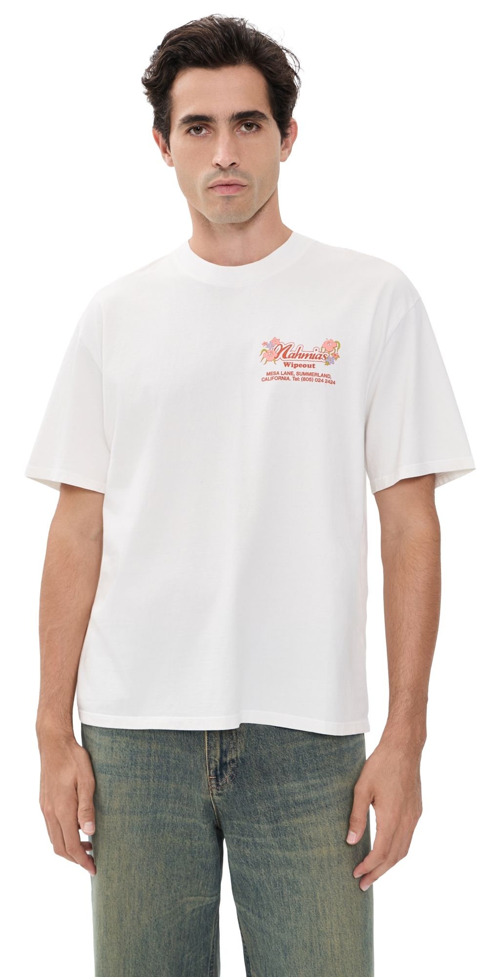Nahmias Wipeout Surf Shop Boxy Tee Optic White Coj Japanese Jersey L