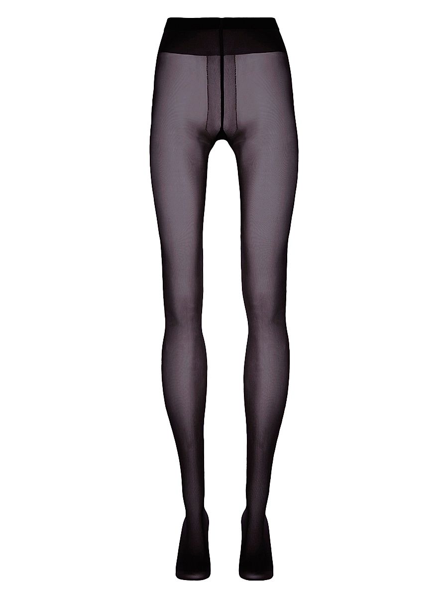 Women's Crystal Tights - Black Jet Hematite - Size Large