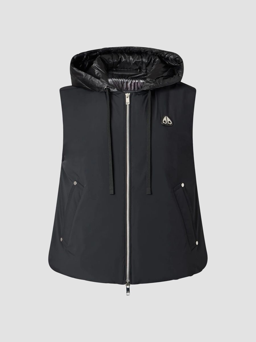 Moose Knuckles Women's Tegan Lightweight Fill Down Vest - Black - Size XS