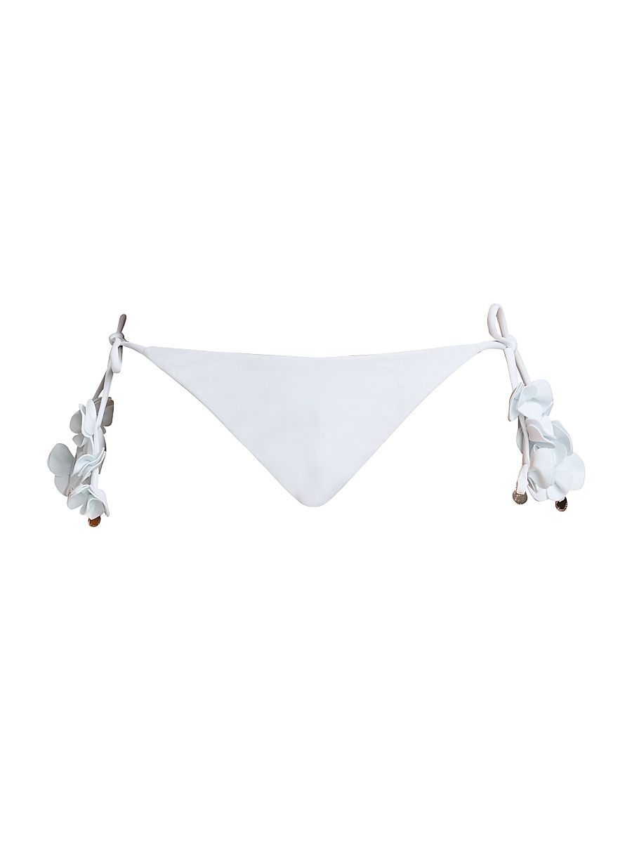 Women's Benni Floral Bikini Bottom - White - Size XL