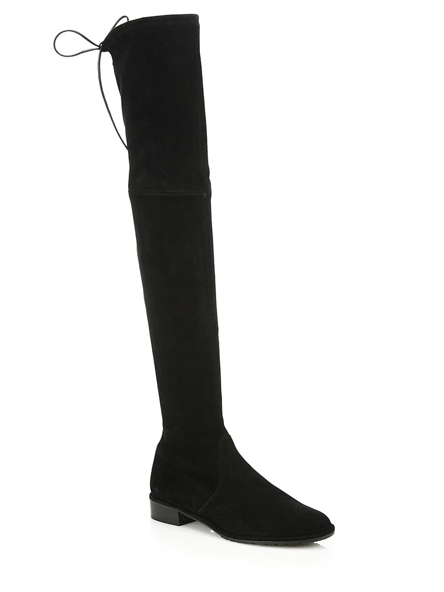 Women's Lowland Suede Thigh-High Boots - Black - Size 7.5