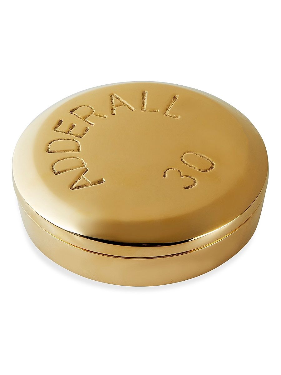 Jonathan Adler Brass Adderall Pill Box