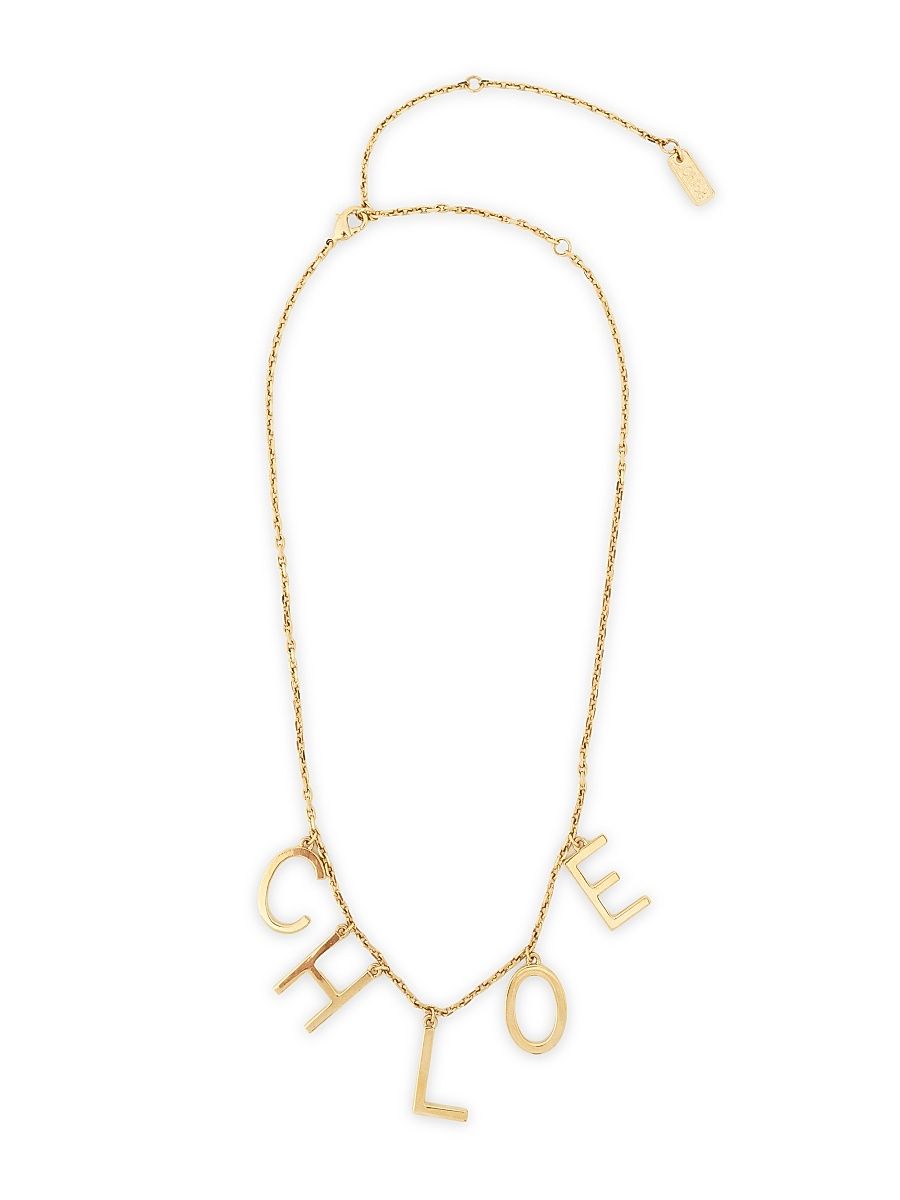 Women's Letters Goldtone Logo Chain Necklace - Vintage Gold