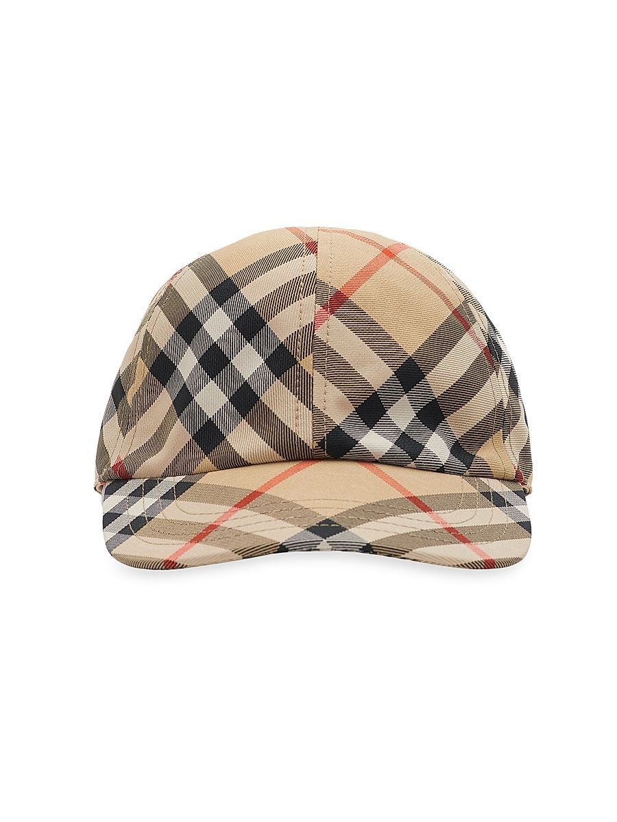 Kid's Check Baseball Cap - Sand Check - Size 8