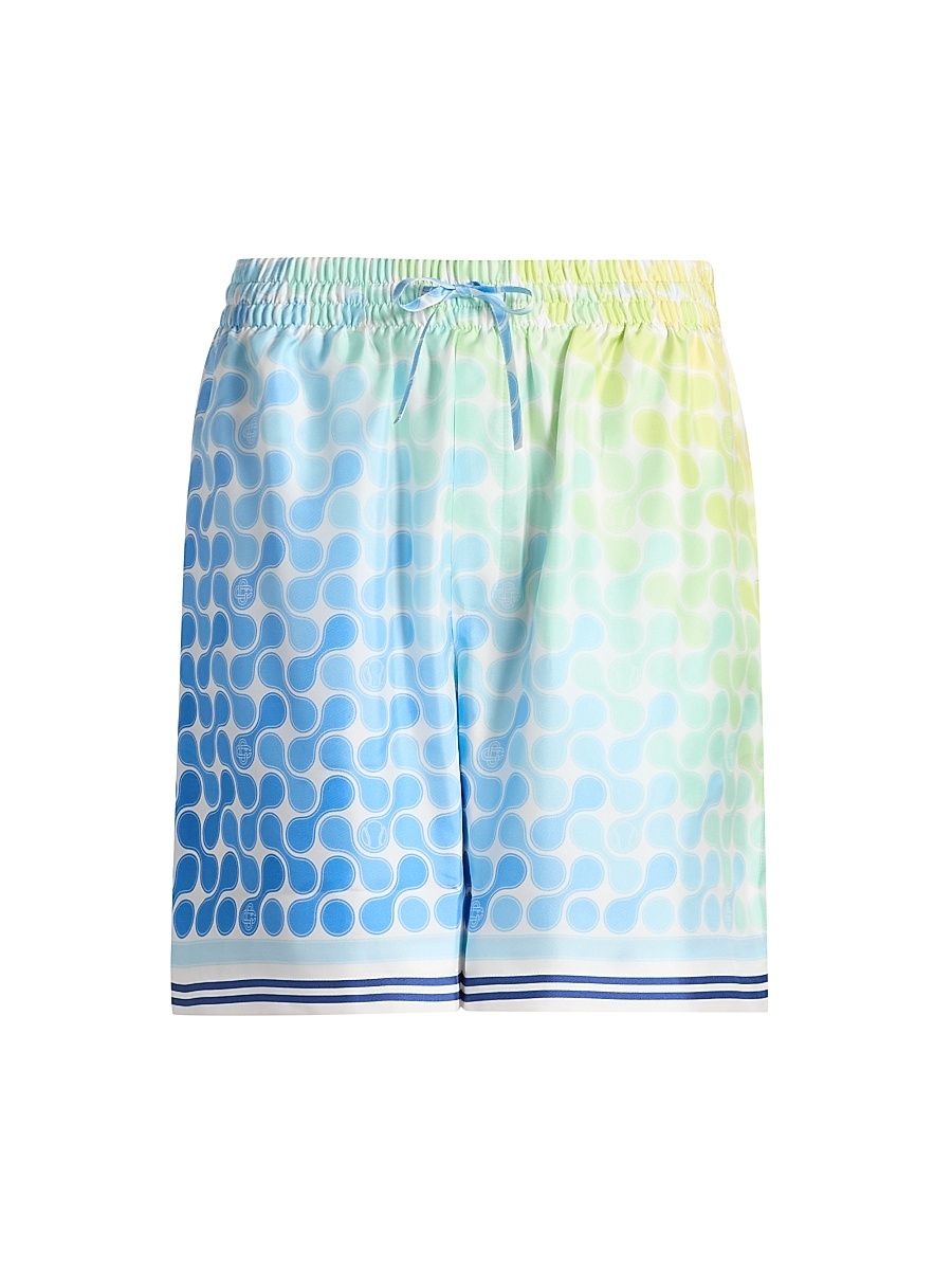 Men's Tennis Tile Silk Shorts - Optic Drop - Size XXL