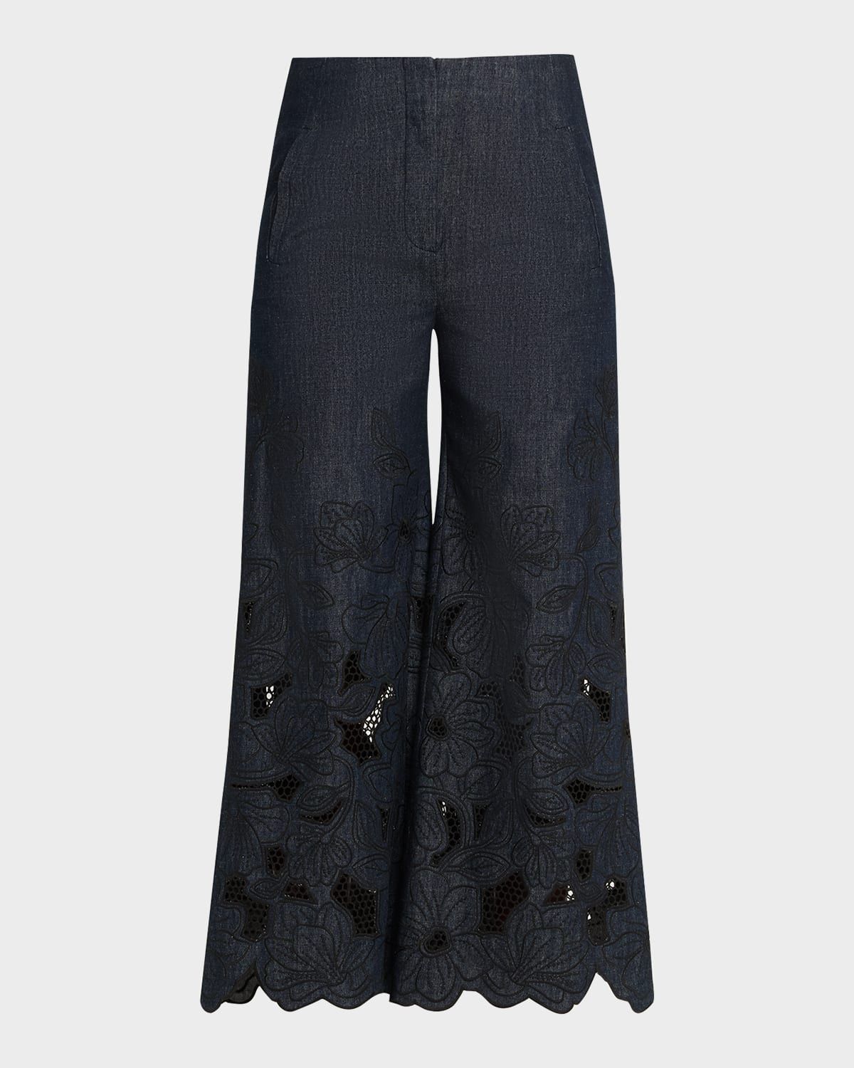 Osborne Embroidered Chambray Pants